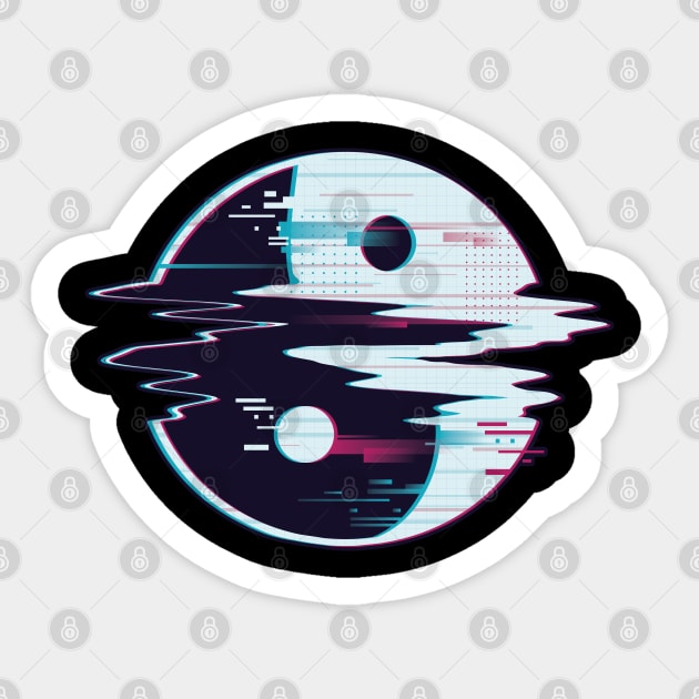 Ying Yang Glitch Sticker by Noveldesigns